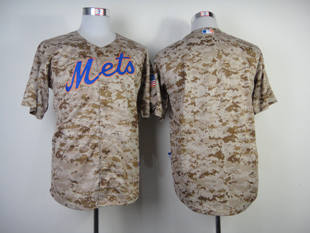 Men New York Mets Blank Camo MLB Jerseys